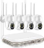 NVR KIT H.265 + 4 WIFI 3MP PTZ CAMERAS LOOSAFE