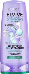 L'OREAL PARIS ELVIVE HYDRA HYALURONIC PURE CONDITIONER ΜΑΛΑΚΤΙΚΗ ΚΡΕΜΑ ΜΑΛΛΙΩΝ ΓΙΑ ΕΝΥΔΑΤΩΣΗ ΕΩΣ 72 ΩΡΕΣ ΜΕ ΣΑΛΙΚΥΛΙΚΟ & ΥΑΛΟΥΡΟΝΙΚΟ ΟΞΥ 300ML LOREAL