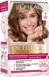 L'OREAL PARIS EXCELLENCE CREME ΕΝΥΔΑΤΙΚΗ ΜΟΝΙΜΗ ΒΑΦΗ ΜΑΛΛΙΩΝ ΜΕ ΥΑΛΟΥΡΟΝΙΚΟ ΟΞΥ 1 ΤΕΜΑΧΙΟ - 7 ΞΑΝΘΟ LOREAL