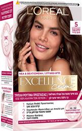 L'OREAL PARIS EXCELLENCE CREME ΜΟΝΙΜΗ ΒΑΦΗ ΣΕ ΚΡΕΜΑ ΤΡΙΠΛΗΣ ΠΡΟΣΤΑΣΙΑΣ ΓΙΑ ΚΑΛΥΨΗ ΤΩΝ ΛΕΥΚΩΝ​​​​​​​ 1 ΤΕΜΑΧΙΟ - 5 ΚΑΣΤΑΝΟ ΑΝΟΙΧΤΟ LOREAL PARIS