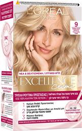 L'OREAL PARIS EXCELLENCE CREME ΜΟΝΙΜΗ ΒΑΦΗ ΣΕ ΚΡΕΜΑ ΤΡΙΠΛΗΣ ΠΡΟΣΤΑΣΙΑΣ ΓΙΑ ΚΑΛΥΨΗ ΤΩΝ ΛΕΥΚΩΝ 1 ΤΕΜΑΧΙΟ - 9 ΞΑΝΘΟ ΠΟΛΥ ΑΝΟΙΧΤΟ LOREAL PARIS