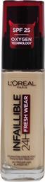 L'OREAL PARIS INFAILLIBLE 24H FRESH WEAR FOUNDATION SPF25, 30ML ΜΕΙΚΑΠ ΜΕ ΑΝΤΗΛΙΑΚΟ ΔΕΙΚΤΗ ΠΡΟΣΤΑΣΙΑΣ ΓΙΑ ΠΛΗΡΗ ΚΑΛΥΨΗ, ΜΕ ΜΕΓΑΛΗ ΔΙΑΡΚΕΙΑ - 100 LINEN LOREAL