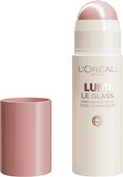 L'OREAL PARIS LUMI LE GLASS HIGHLIGHTER STICK 6.5G - 620 GLASSY PINK BALLET,ΠΟΛΥΧΡΗΣΤΙΚΟ HIGHLIGHTER ΣΕ ΜΟΡΦΗ ΣΤΙΚ ΠΟΥ ΠΡΟΣΦΕΡΕΙ ΛΑΜΨΗ LOREAL