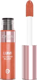 L'OREAL PARIS LUMI LE LIQUID BLUSH ΥΓΡΟ ΡΟΥΖ ΜΕ ΛΑΜΠΕΡΟ ΧΡΩΜΑ ΚΑΤΑΛΛΗΛΟ ΓΙΑ ΕΥΑΙΣΘΗΤΟ ΔΕΡΜΑ 11ML - 627 GLOWY WARM PEACH LOREAL