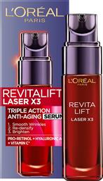 L'OREAL PARIS REVITALIFT LASER RENEW REFINING ANTI-AGEING SERUM ΑΝΤΙΓΗΡΑΝΤΙΚΟΣ ΟΡΟΣ ΠΡΟΣΩΠΟΥ ΤΡΙΠΛΗΣ ΔΡΑΣΗΣ 30ML LOREAL PARIS από το PHARM24