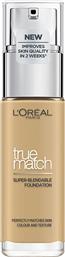 L'OREAL PARIS TRUE MATCH FOUNDATION 30ML ΥΓΡΟ MAKE UP ΠΟΥ ΚΑΛΥΠΤΕΙ ΤΙΣ ΑΤΕΛΕΙΕΣ, ΠΕΡΙΠΟΙΕΙΤΑΙ & ΦΡΟΝΤΙΖΕΙ ΤΗΝ ΕΠΙΔΕΡΜΙΔΑ - 4D GOLDEN NATURAL LOREAL