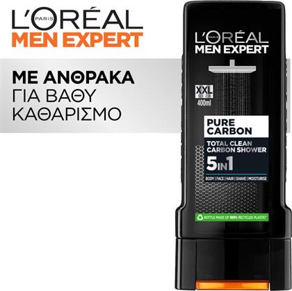 SHOWER GEL ΓΙΑ ΑΝΔΡΕΣ CLEAN CARBON MEN EXPERT (400ML) LOREAL από το e-FRESH