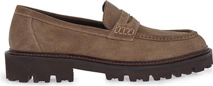 ΑΝΔΡΙΚΑ SUEDE LOAFERS ΜΕ ΤΡΑΚΤΕΡΩΤΗ ΣΟΛΑ - V562V0322547 TAUPE LORENZO RUSSO