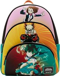 ΣΑΚΙΔΙΟ ΠΛΑΤΗΣ MY HERO ACADEMIA TRIPLE POCKET SCENE LOUNGEFLY