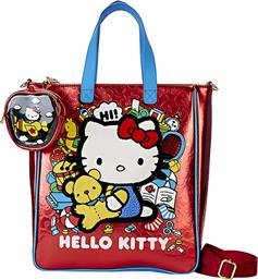 ΤΣΑΝΤΑ ΩΜΟΥ HELLO KITTY: 50TH ANNIVERSARY - ΠΟΛΥΧΡΩΜΗ LOUNGEFLY