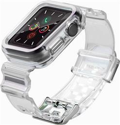 ΛΟΥΡΑΚΙ + ΘΗΚΗ HURTEL LIGHT SET CASE ΓΙΑ APPLE WATCH 44MM - CLEAR από το PUBLIC