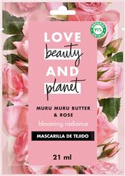 BEAUTY & PLANET MURU MURU BUTTER & ROSE BLOOMING RADIANCE SHEET FACE MASK 1X 21ML LOVE BEAUTY PLANET από το PHARM24