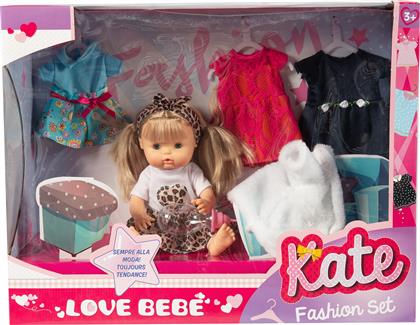 ΚΟΥΚΛΑ KATE ΜΕ ΡΟΥΧΑ PRG00373 LOVE BEBE