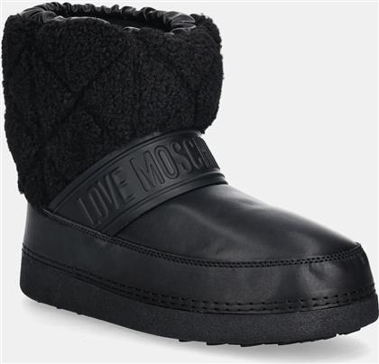 ΜΠΟΤΕΣ ΧΙΟΝΙΟΥ ΧΡΩΜΑ: ΜΑΥΡΟ, JA24412G0NISJ00A LOVE MOSCHINO