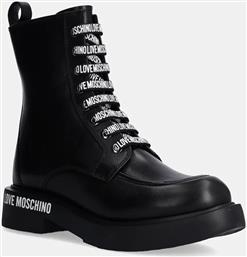 ΔΕΡΜΑΤΙΝΑ WORKERS ΧΡΩΜΑ: ΜΑΥΡΟ, JA24214G0LIA0000 LOVE MOSCHINO