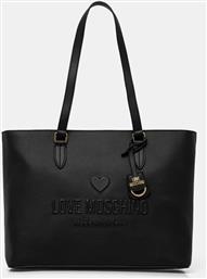 ΔΕΡΜΑΤΙΝΗ ΤΣΑΝΤΑ ΧΡΩΜΑ: ΜΑΥΡΟ, JC4114PP1 LOVE MOSCHINO