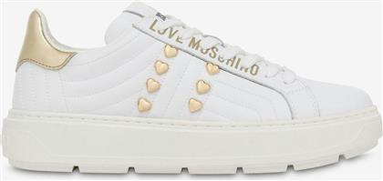 ΓΥΝΑΙΚΕΙΑ SNEAKERS ΜΕ ΜΕΤΑΛΛΙΚΕΣ ΛΕΠΤΟΜΕΡΕΙΕΣ - JA15214G1IIE2 ΛΕΥΚΟ LOVE MOSCHINO