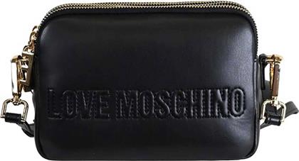 ΓΥΝΑΙΚΕΙΑ ΤΣΑΝΤΑ CROSSBODY ΜΕ ΚΕΝΤΗΜΕΝΟ ΛΟΓΟΤΥΠΟ - JC4345PP0NKA0 ΜΑΥΡΟ LOVE MOSCHINO