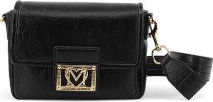 ΓΥΝΑΙΚΕΙΑ ΤΣΑΝΤΑ CROSSBODY ΜΕ ΜΕΤΑΛΛΙΚΟ ΛΟΓΟΤΥΠΟ - JC4088PP1NLI0 ΜΑΥΡΟ LOVE MOSCHINO