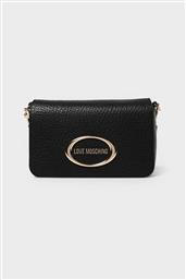 ΓΥΝΑΙΚΕΙΑ ΤΣΑΝΤΑ CROSSBODY ΜΕ ΜΕΤΑΛΛΙΚΟ ΛΟΓΟΤΥΠΟ - JC4339PP0NK14 ΜΑΥΡΟ LOVE MOSCHINO