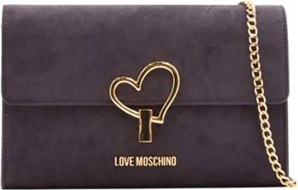 ΓΥΝΑΙΚΕΙΑ ΤΣΑΝΤΑ ΩΜΟΥ ΜΕ ΜΕΤΑΛΛΙΚΟ ΛΟΓΟΤΥΠΟ ΚΑΙ ΚΑΡΔΙΑ - JC4327PP0NKX0 ΜΟΒ LOVE MOSCHINO