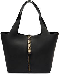 ΓΥΝΑΙΚΕΙΑ ΤΣΑΝΤΑ ΩΜΟΥ SHOPPER ΜΕ ΜΕΤΑΛΛΙΚΟ ΛΟΓΟΤΥΠΟ - JC4175PP1NLV0 ΜΑΥΡΟ LOVE MOSCHINO