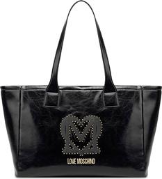 ΓΥΝΑΙΚΕΙΑ ΤΣΑΝΤΑ SHOPPER ΜΕ ΑΝΑΓΛΥΦΟ ΛΟΓΟΤΥΠΟ ΚΑΙ ΣΧΗΜΑ ΚΑΡΔΙΑΣ - JC4394PP0NKT0 ΜΑΥΡΟ LOVE MOSCHINO