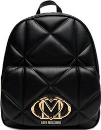 ΓΥΝΑΙΚΕΙO BACKPACK ΚΑΠΙΤΟΝΕ ΜΕ ΜΕΤΑΛΛΙΚΟ ΛΟΓΟΤΥΠΟ - JC4037PP1NLC0 ΜΑΥΡΟ LOVE MOSCHINO