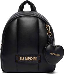 ΓΥΝΑΙΚΕΙO BACKPACK ΚΑΠΙΤΟΝΕ ΜΕ ΜΕΤΑΛΛΙΚΟ ΛΟΓΟΤΥΠΟ - JC4324PP0NKM1 ΜΑΥΡΟ LOVE MOSCHINO