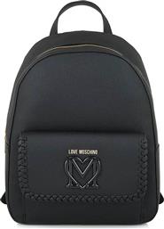 ΓΥΝΑΙΚΕΙΟ BACKPACK ΜΕ ΠΛΕΚΤΗ ΛΕΠΤΟΜΕΡΕΙΑ ΚΑΙ ΜΕΤΑΛΛΙΚΟ ΛΟΓΟΤΥΠΟ - JC4129PP1MLJ0 ΜΑΥΡΟ LOVE MOSCHINO