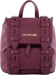 ΓΥΝΑΙΚΕΙO BACKPACK ΜΟΝΟΧΡΩΜΟ ΜΕ ΜΕΤΑΛΛΙΚΟ ΛΟΓΟΤΥΠΟ - JC4172PP1NLB0 ΜΠΟΡΝΤΟ LOVE MOSCHINO