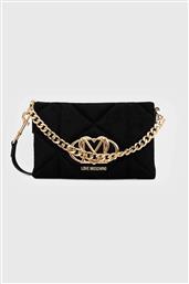 ΓΥΝΑΙΚΕΙO MINI BAG ΚΑΠΙΤΟΝΕ ΜΕ ΜΕΤΑΛΛΙΚΟ ΛΟΓΟΤΥΠΟ - JC4316PP0NKE0 ΜΑΥΡΟ LOVE MOSCHINO