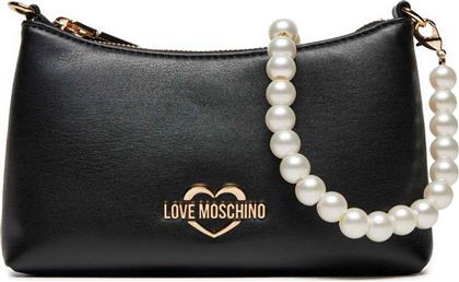 ΓΥΝΑΙΚΕΙΟ MINI BAG ΜΕ ΜΕΤΑΛΛΙΚΟ LOGO - JC4351PP0LKT0 ΜΑΥΡΟ LOVE MOSCHINO