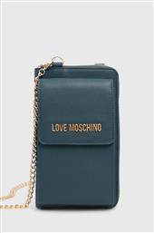 ΠΟΡΤΟΦΟΛΙ ΧΡΩΜΑ: ΤΙΡΚΟΥΑΖ, JC5701PP1LLD0000 LOVE MOSCHINO από το ANSWEAR