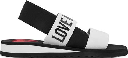 ΣΑΝΔΑΛΙΑ JA16033G0MJN410A ΛΕΥΚΟ LOVE MOSCHINO