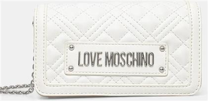 ΤΣΑΝΤΑ ΧΡΩΜΑ: ΑΣΠΡΟ, JC5681PP0MLA0100 LOVE MOSCHINO από το ANSWEAR