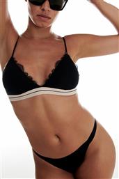 ΓΥΝΑΙΚΕΙΟ BRALETTE ΜΟΝΟΧΡΩΜΟ ΜΕ ΡΙΓΕ ΣΧΕΔΙΟ ΚΑΙ ΔΙΑΚΟΣΜΗΤΙΚΗ ΔΑΝΤΕΛΑ ''DARLING LACE BRALETTE'' CUP A-D - L001200901 ΜΑΥΡΟ LOVE STORIES