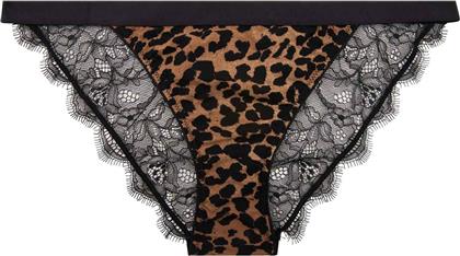 ΓΥΝΑΙΚΕΙΟ ΣΛΙΠ BRIEF ΜΕ LEOPARD PRINT ΚΑΙ FLORAL ΔΑΝΤΕΛΑ ''WILD ROSE'' - L002024801 ΚΑΦΕ LOVE STORIES