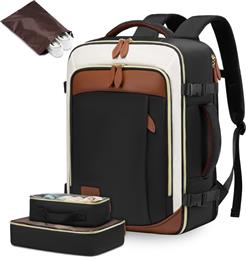 ΣΑΚΙΔΙΟ ΠΛΑΤΗΣ ΚΑΜΠΙΝΑΣ 40L ΜΕ USB, ΘΗΚΕΣ ΟΡΓΑΝΩΣΗΣ MB2213 BLACK/BEIGE/BROWN LOVEVOOK