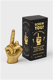 ΔΙΑΚΟΣΜΗΤΙΚΗ ΦΙΓΟΥΡΑ SCREW YOU 4,7 X 8,9 X 3 CM ΧΡΩΜΑ: ΚΙΤΡΙΝΟ LUCKIES OF LONDON