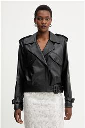 ΔΕΡΜΑΤΙΝO JACKET ΧΡΩΜΑ: ΜΑΥΡΟ, 542262 LUISA SPAGNOLI