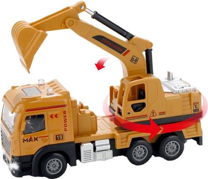 ΚΑΤΑΣΚΕΥΑΣΤΙΚΟ ΟΧΗΜΑ TOYS PULL BACK ΜΕ ΦΩΣ ΚΑΙ ΗΧΟ ΣΕ 3 ΣΧΕΔΙΑ LUNA