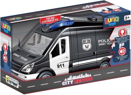 ΟΧΗΜΑ ΒΑΝ ΑΣΤΥΝΟΜΙΑ FRICTION TOYS 1:16 ΜΕ ΦΩΣ ΚΑΙ ΗΧΟ ΜΑΥΡΟ LUNA