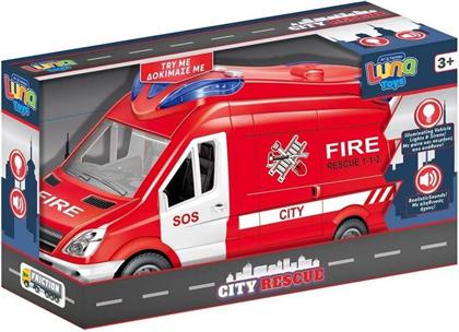 ΟΧΗΜΑ ΒΑΝ ΠΥΡΟΣΒΕΣΤΙΚΗ FRICTION TOYS 1:16 ΜΕ ΦΩΣ ΚΑΙ ΗΧΟ LUNA