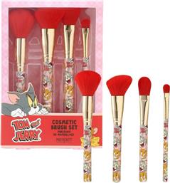 TOM & JERRY COSMETIC BRUSH SET ΣΕΤ ΠΙΝΕΛΩΝ ΜΑΚΙΓΙΑΖ ΕΜΠΝΕΥΣΜΕΝΟ ΑΠΟ ΤΟΥΣ ΧΑΡΑΚΤΗΡΕΣ TOM & JERRY ΤΗΣ DISNEY 4 ΤΕΜΑΧΙΑ MAD BEAUTY