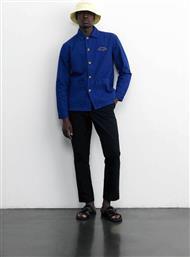ΑΝΔΡΙΚΟ OVERSHIRT ΜΕ ΚΕΝΤΗΜΕΝΟ ΛΟΓΟΤΥΠΟ STRAIGHT CUT ''SEBASTO'' - SMSEBASTOMLB ΜΠΛΕ ΡΟΥΑ MAISON LABICHE