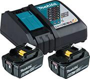 BATTERY SET 18V LI-ION 2X BATTERIES 6AH BL1860 + ΤΑΧΥΦΟΡΤΙΣΤΗΣ DC18RC 199480-6 MAKITA