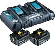 BATTERY SET 18V LI-ION 2X BATTERIES 6AH + ΔΙΠΛΟΣ ΤΑΧΥΦΟΡΤΙΣΤΗΣ 199484-8 MAKITA