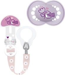 CLIP IT! & ORIGINAL SOOTHER ΚΩΔ 319SGC ΟΡΘΟΔΟΝΤΙΚΗ ΠΙΠΙΛΑ ΣΙΛΙΚΟΝΗΣ ΜΕ ΚΟΡΔΕΛΑ ΣΤΗΡΙΞΗΣ 1 ΤΕΜΑΧΙΟ - ΡΟΖ 2 MAM