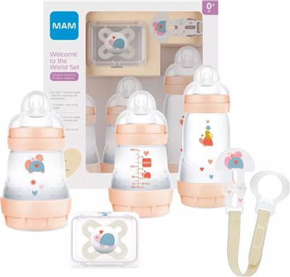 PROMO GIFT SET WELCOME TO THE WORLD 0M+, 1 ΤΕΜΑΧΙΟ, ΚΩΔ 660G - ΠΟΡΤΟΚΑΛΙ / ΚΡΕΜ MAM